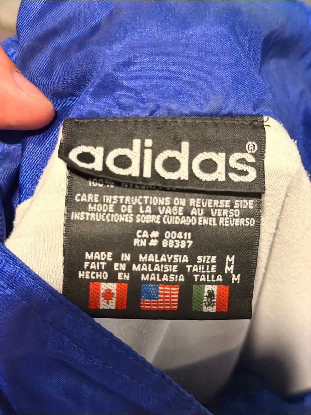 Vintage adidas Men's Colorblock Tracksuit Set Navy White Jacket Pants Size M